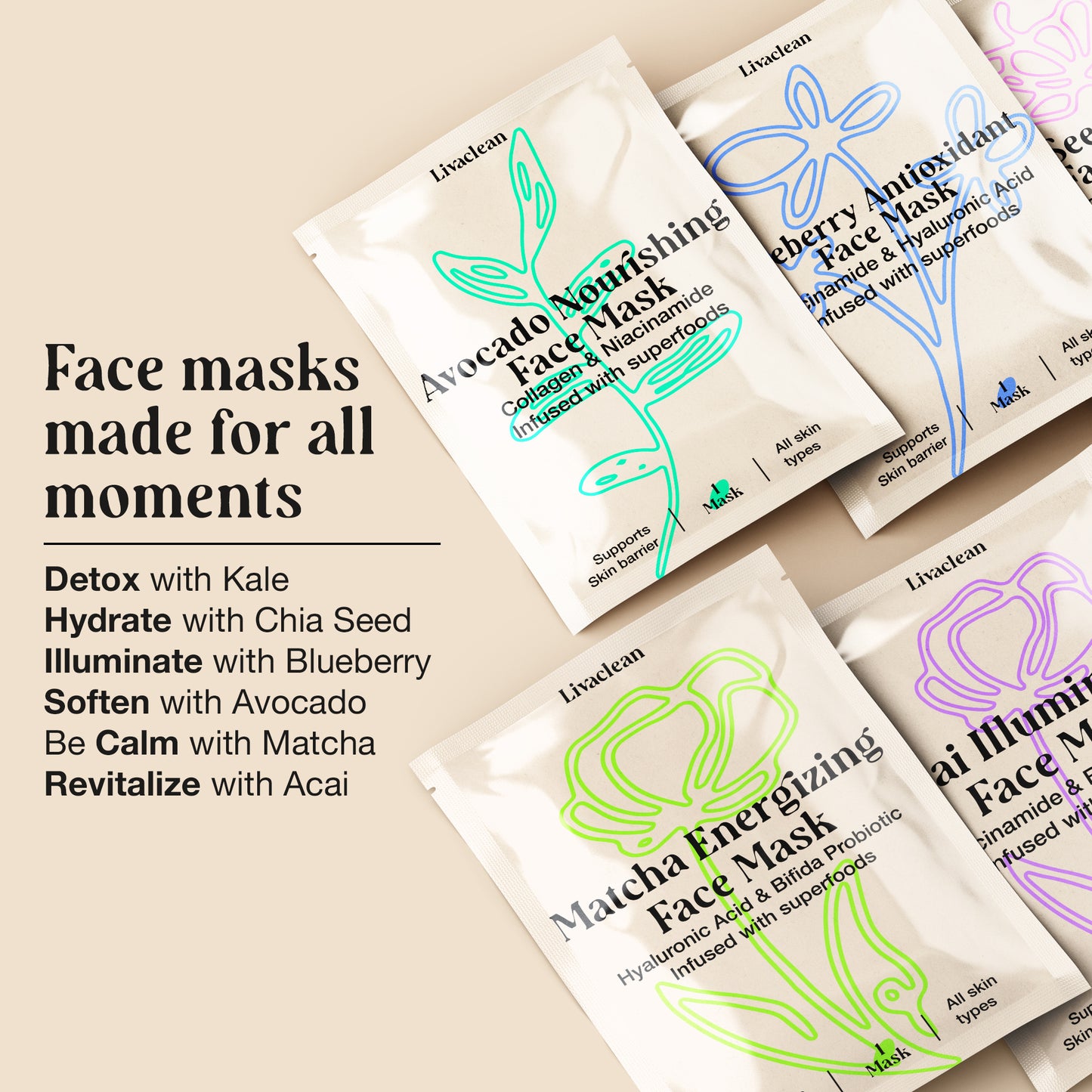 12 ct Collagen Face Mask with Superfoods