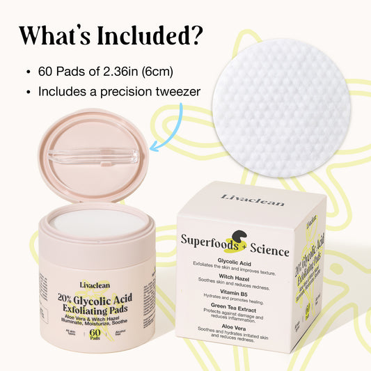 60 CT 20% Glycolic Acid Peel Pads