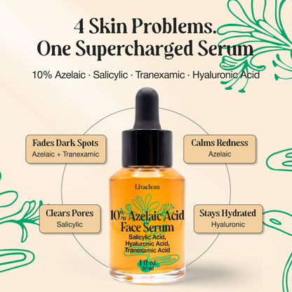 10% Azelaic Acid Serum for Face & Body - 30ml, 1 Fl Oz