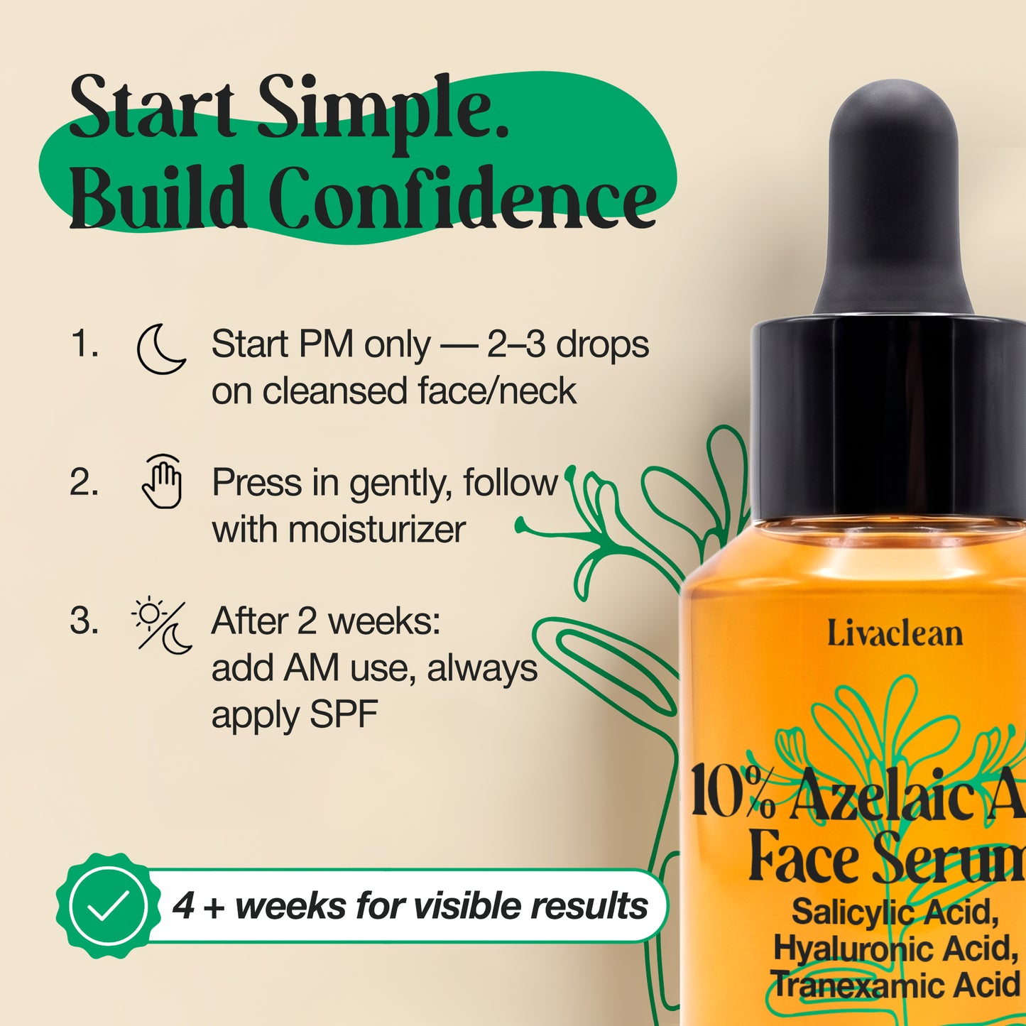10% Azelaic Acid Serum for Face & Body - 30ml, 1 Fl Oz