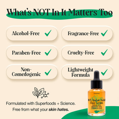 10% Azelaic Acid Serum for Face & Body - 30ml, 1 Fl Oz