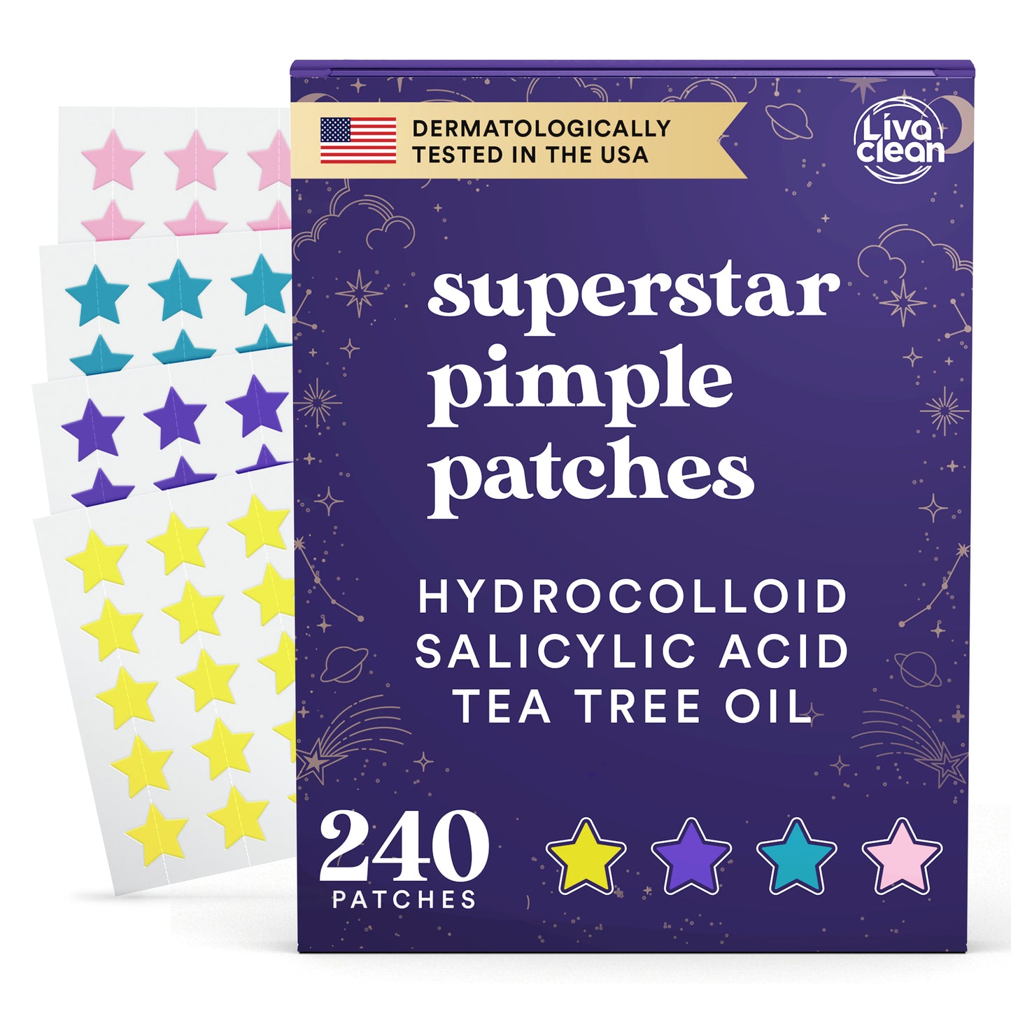 240 CT Superstar Pimple Patches w/Salicylic Acid & Tea Tree Oil