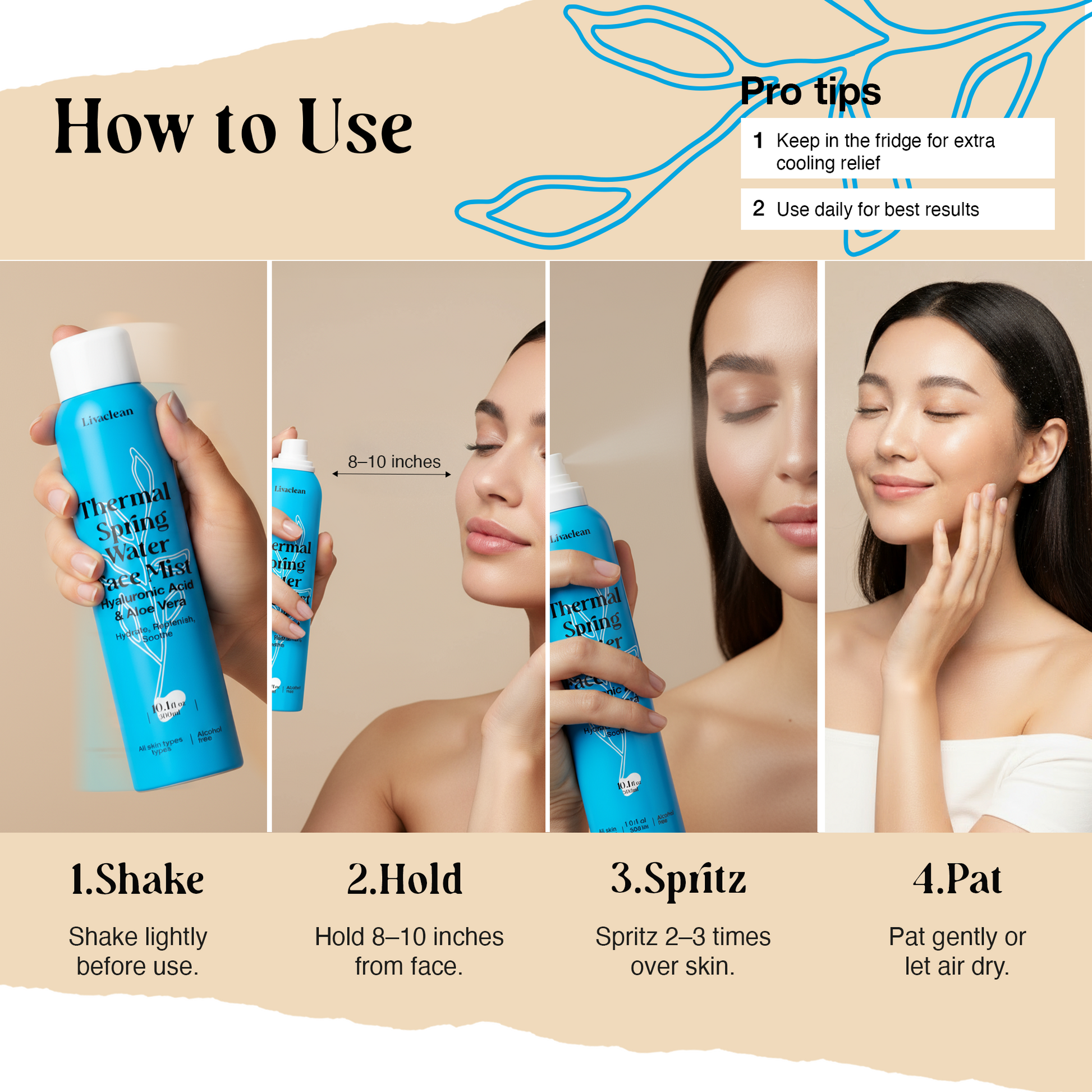 10 fl oz + 1.7 fl oz Thermal Spring Water Hydrating & Soothing Face Mist w/ Hyaluronic Acid & Aloe Vera - Image 4