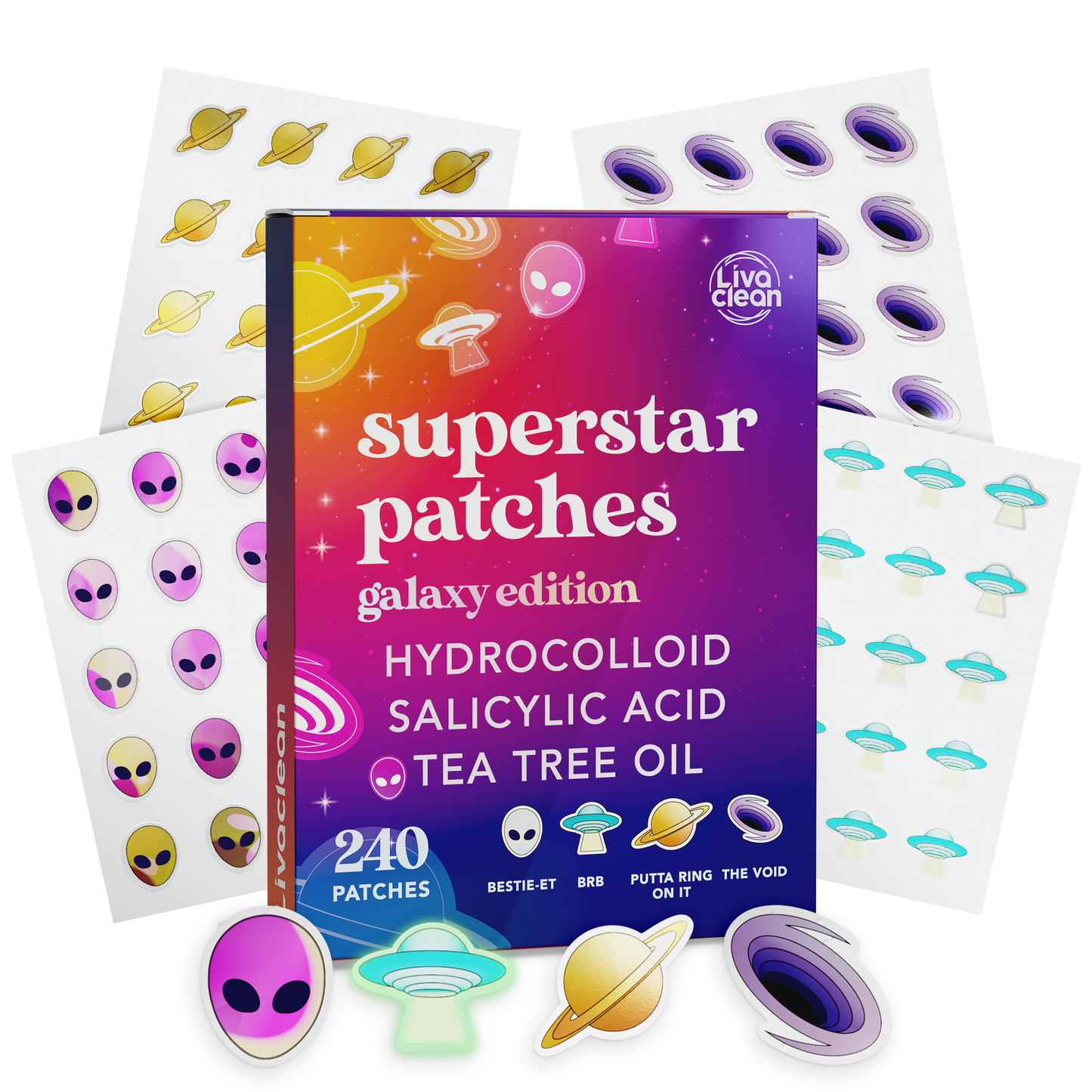 240 CT Galaxy Edition Superstar Pimple Patches w/Salicylic Acid & Tea Tree Oil
