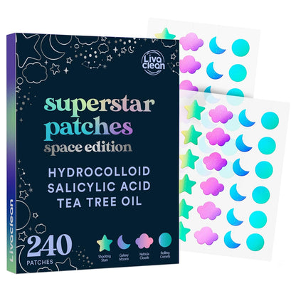 240 CT Holographic Superstars - Space Edition w/Salicylic Acid & Tea Tree Oil