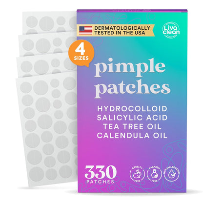 330CT Pimple Patches Salicylic Acid, Tea Tree Oil & Calendula Oil - 4 Sizes