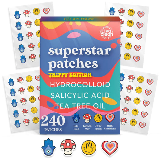 240 CT Superstar Patches Trippy Edition w/Salicylic Acid & Tea Tree Oil