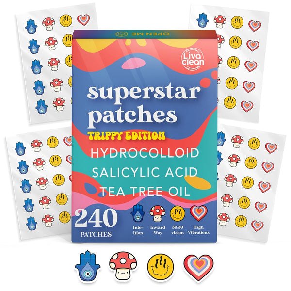 240 CT Trippy Edition Star Pimple Patches | LivaClean