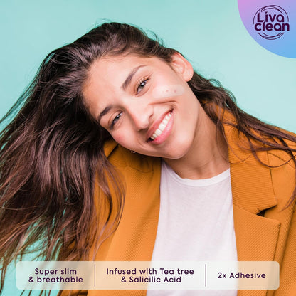 60CT Large Hydrocolloid Pimple Patches - Salicylic Acid, Tea Tree Oil & Calendula Oil