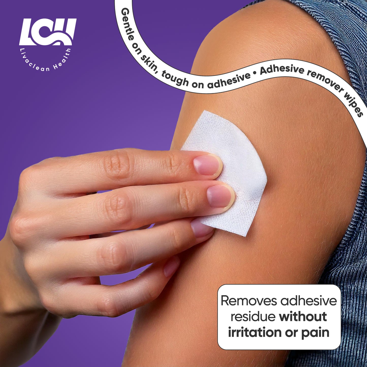 100 CT Adhesive Remover Wipes - Strong & Effective 2.56x1.18in (6.5x3cm)