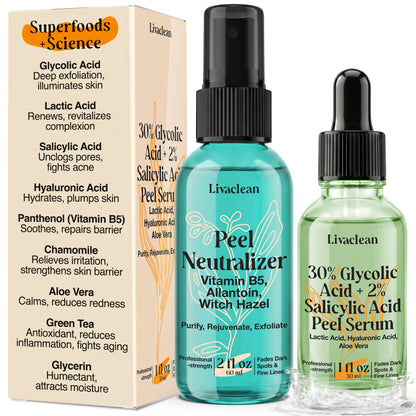 30% Glycolic Acid Peel Serum + Neutralizer Kit