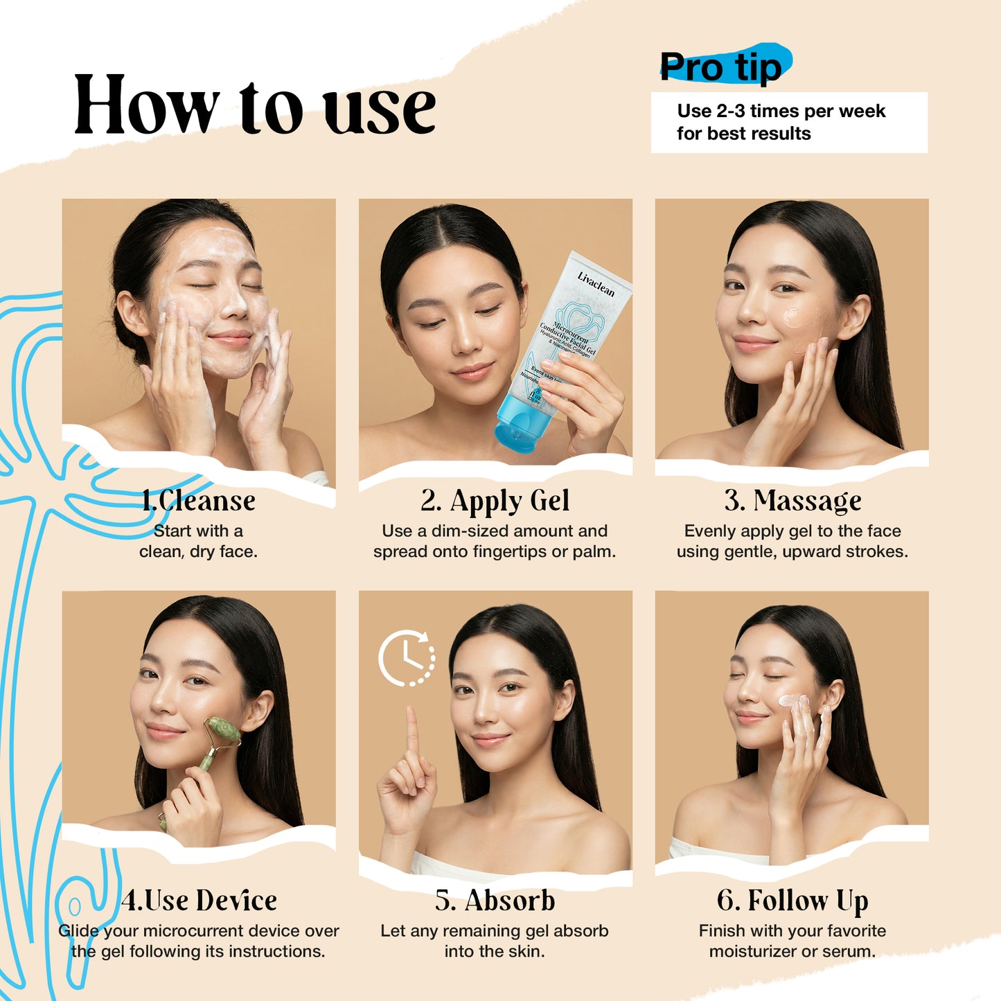 2 Pack Conductive Hydrating Gel for Microcurrent 8Oz & 3Oz