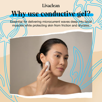 2 Pack Conductive Hydrating Gel for Microcurrent 8Oz & 3Oz