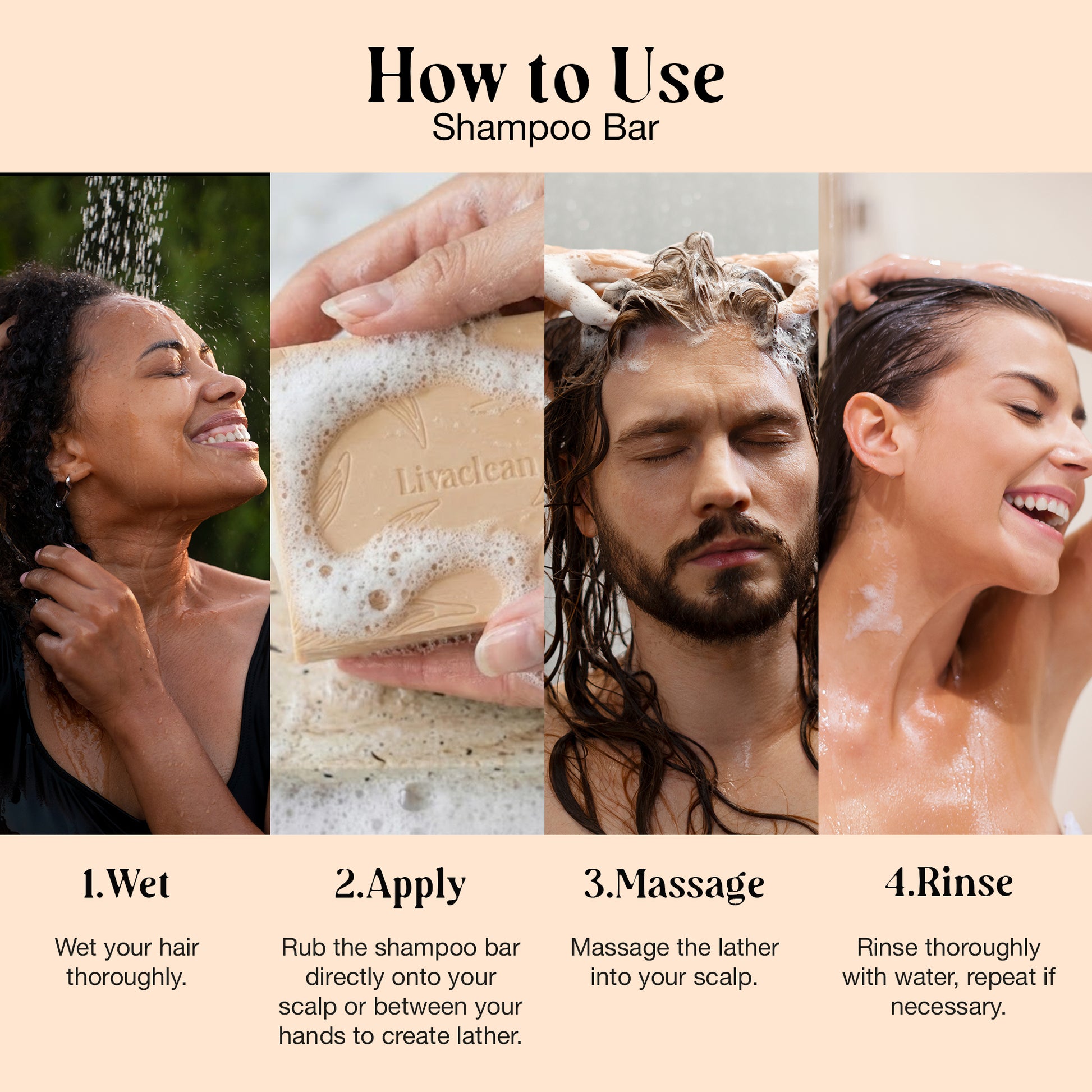 Rice Water Shampoo & Conditioner Bars w/Spirulina, Matcha, Hyaluronic Acid, & Coconut Oil - Image 6