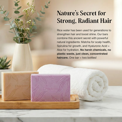 Rice Water Shampoo & Conditioner Bars w/Spirulina, Matcha, Hyaluronic Acid, & Coconut Oil - Image 8