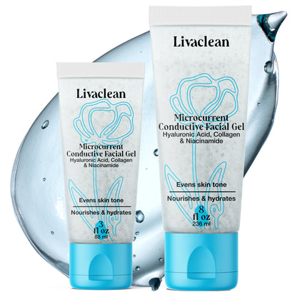 2 Pack Conductive Hydrating Gel for Microcurrent 8Oz & 3Oz