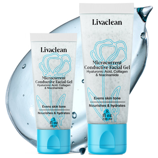 2 Pack Conductive Hydrating Gel for Microcurrent 8Oz & 3Oz