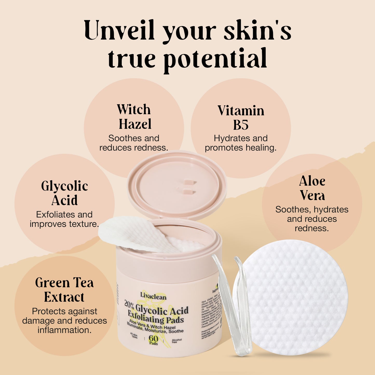 60 CT 20% Glycolic Acid Peel Pads