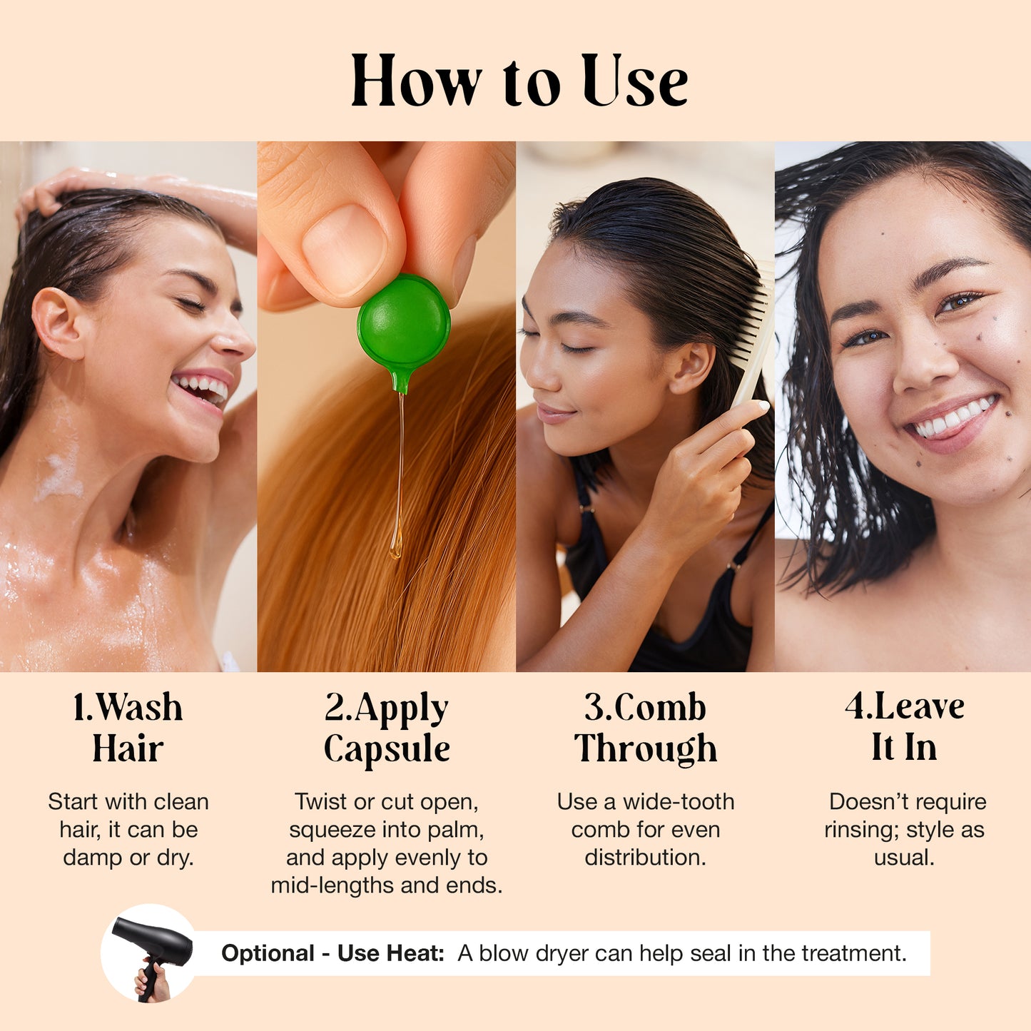 60ct Keratin & Argan Oil Hair Serum Capsules Vitamins
