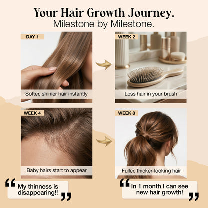Rosemary & Rice Water Hair Growth Spray 12 fl oz –  Biotin, Caffeine & Silk Protein
