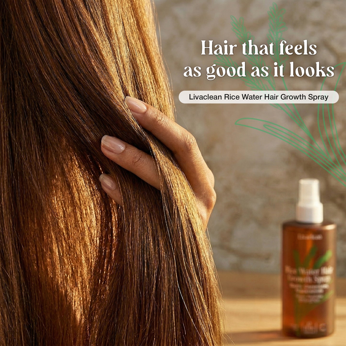 Rosemary & Rice Water Hair Growth Spray 12 fl oz –  Biotin, Caffeine & Silk Protein
