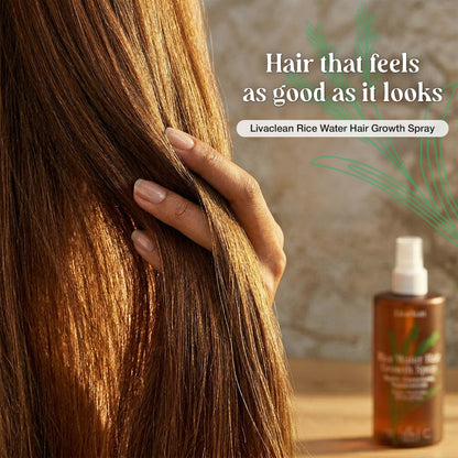 Rosemary & Rice Water Hair Growth Spray 12 fl oz –  Biotin, Caffeine & Silk Protein