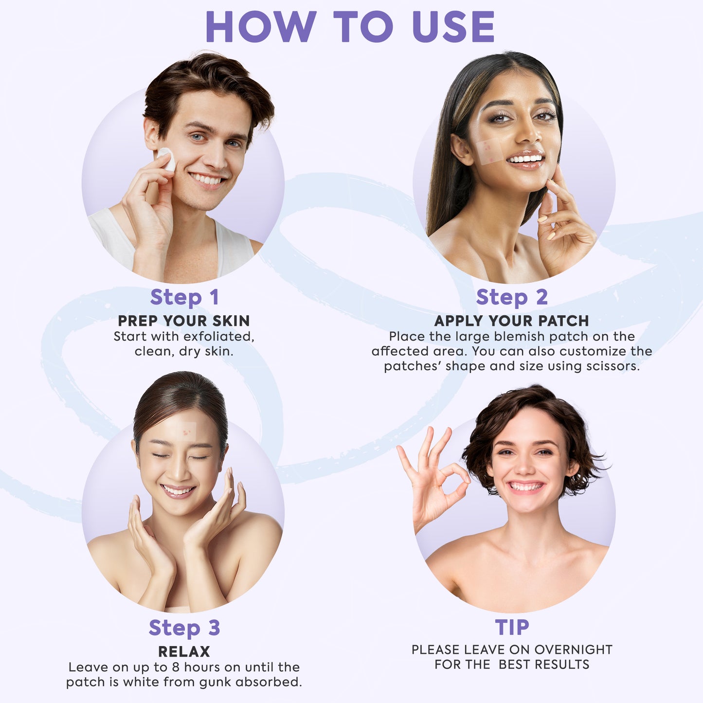 20CT Large Square Hydrocolloid Acne Patches